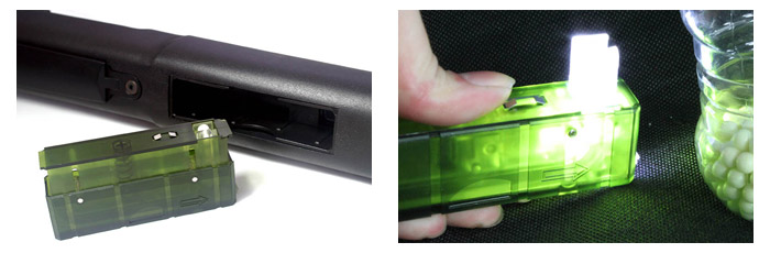 Bolt Action Airsoft Sniper Rifle MOD24 with 30, 6mm BB capacity magazine, and LED can maximize nighttime war game thrills.